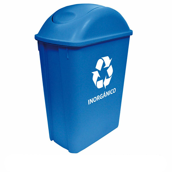 Cesto de 42 litros con tapa de balancín